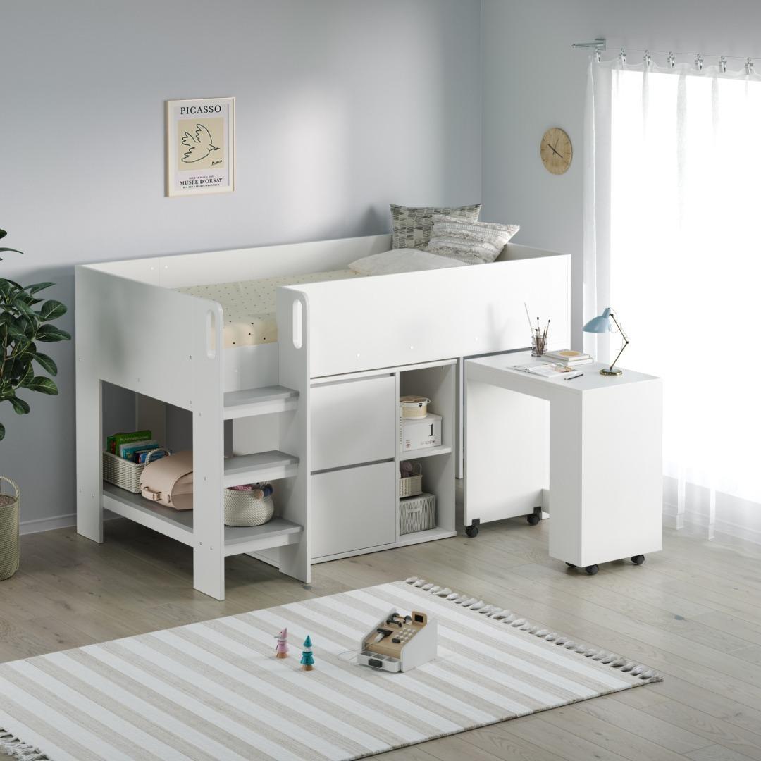 システムベッド 3点セット 分離可能 シングル デスクベッド 子供部屋 すのこ