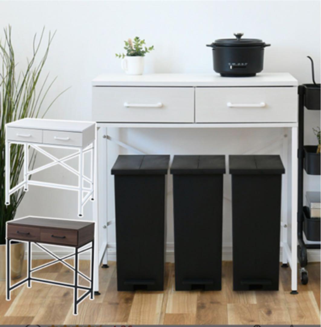 【引き取り限定】ゴミ箱上ラック　山善