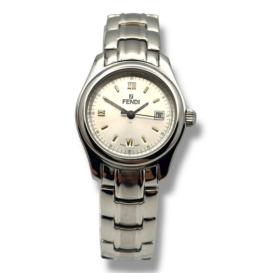 稼働 フェンディ 腕時計 クオーツ レディース 210L シルバー 文字盤