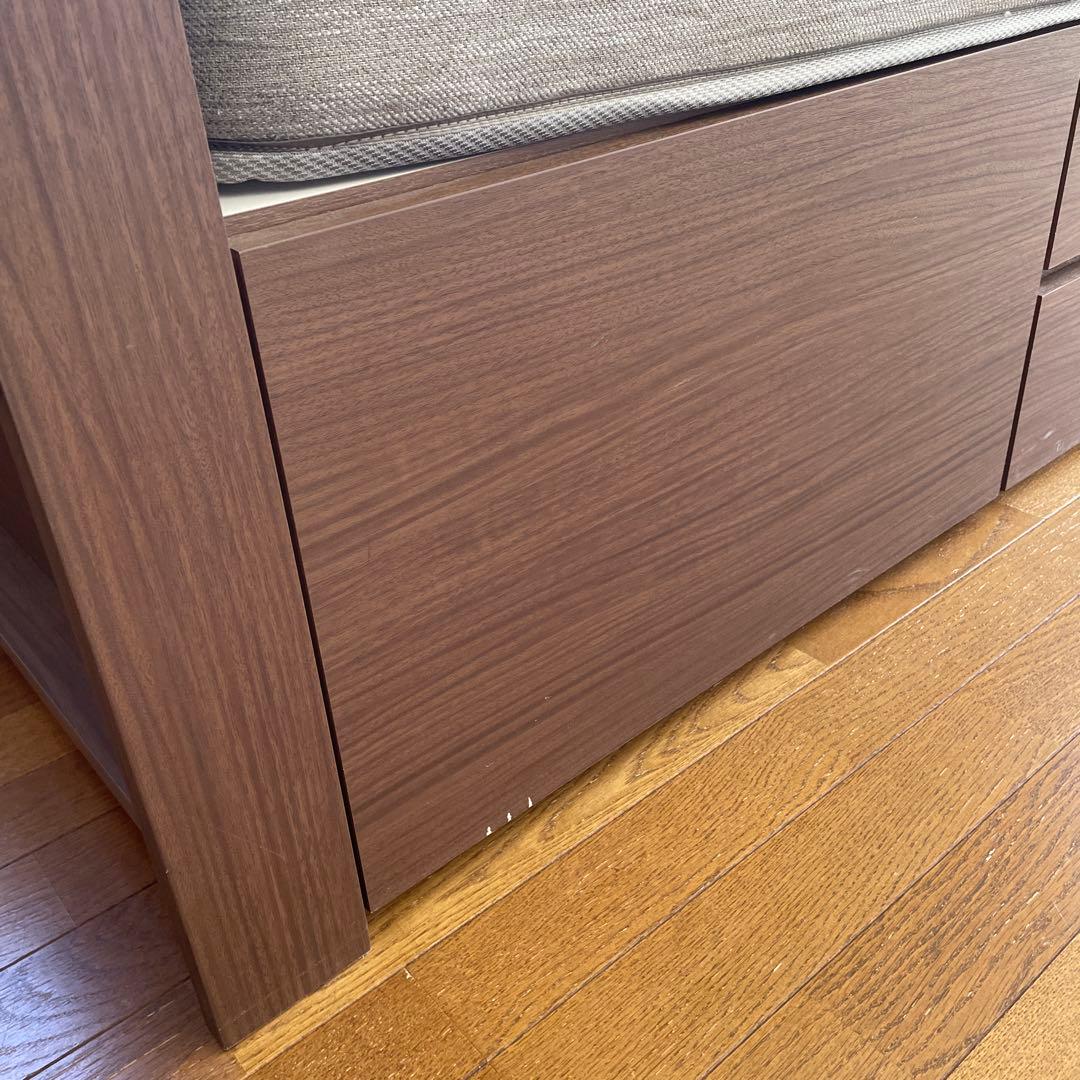 ニトリ　収納付シングルベッド　マットレス付き