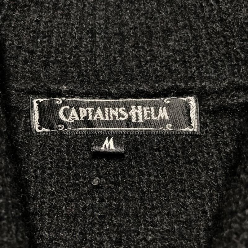 CAPTAINS HELM★シェットランドウール コンチョニットジャケット 黒M