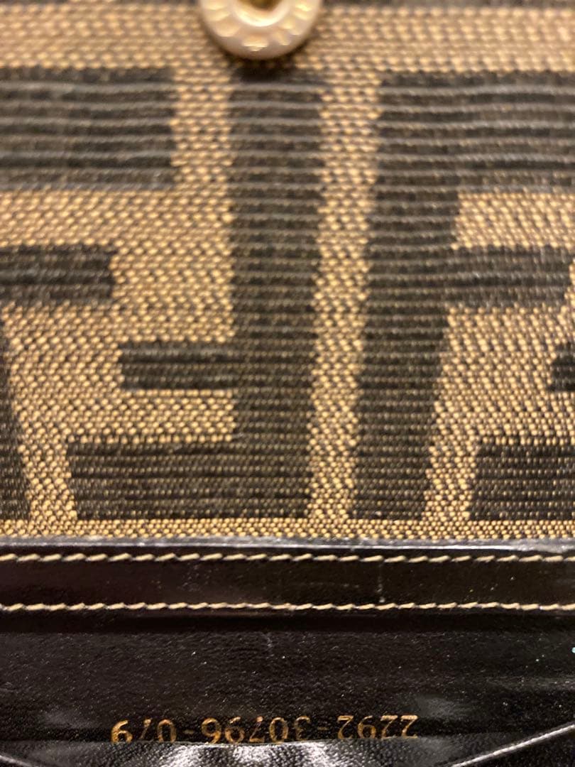 美品　FENDI フェンディ　財布　三つ折り　がま口　ズッカ　vintage