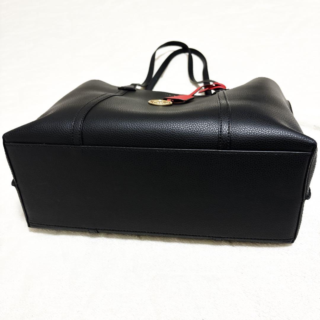 新品級 トリーバーチ ペリー トリプルコンパートメント トートバッグ 黒 A4