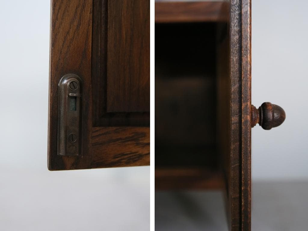 英国アンティーク木製キッチンワゴン/トロリー/サイドテーブル机(91-45)