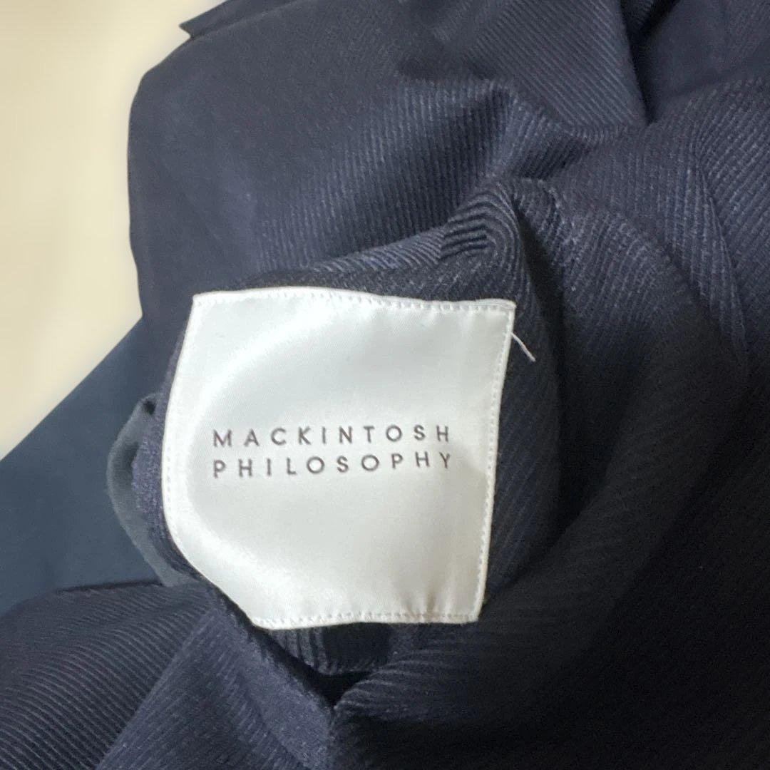 美品　マッキントッシュフィロソフィー　ネイビー ステンカラーコート