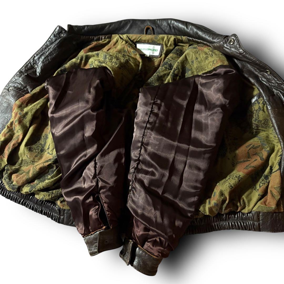 vintage A2フライトジャケット本革ラムレザージャケットダークブラウン L