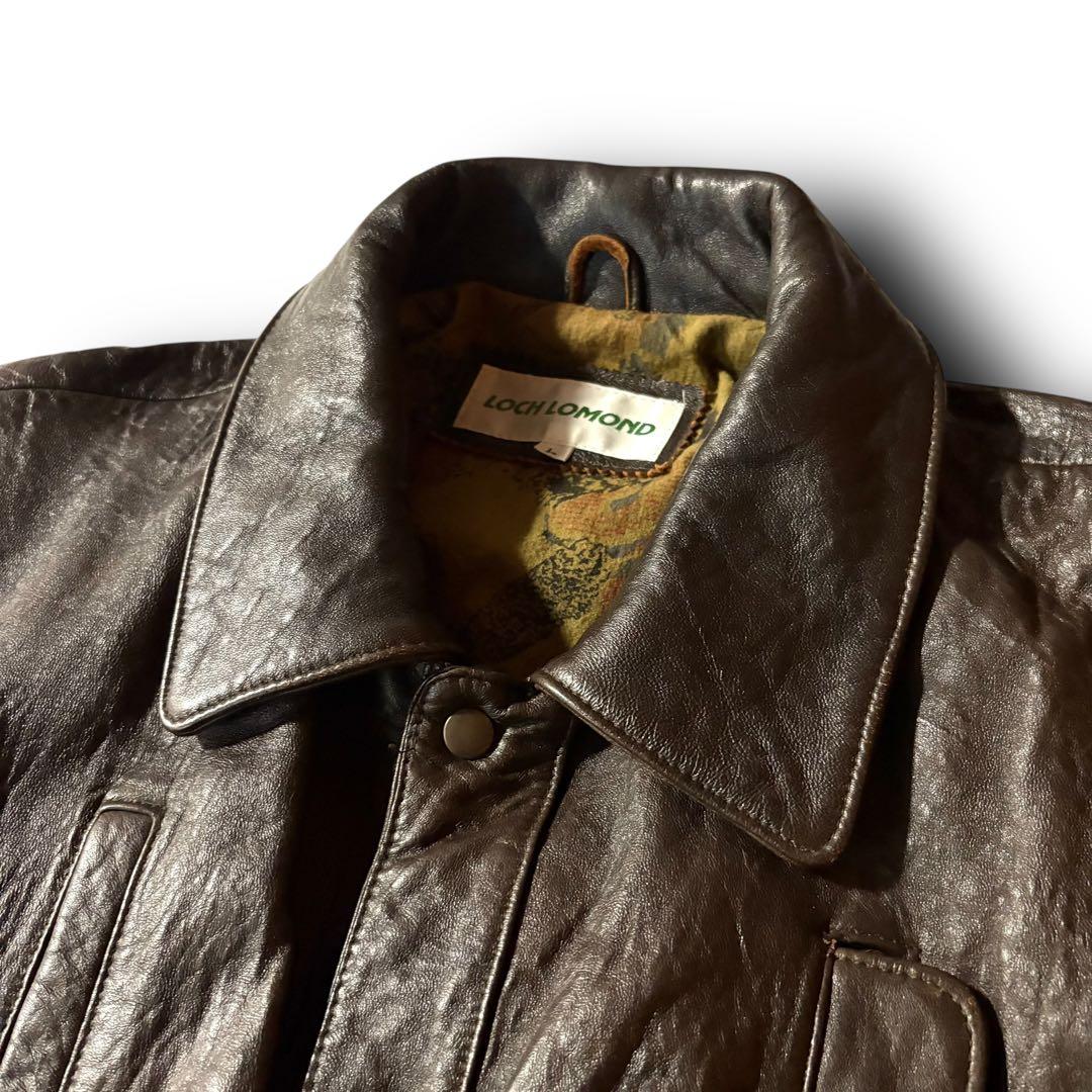 vintage A2フライトジャケット本革ラムレザージャケットダークブラウン L