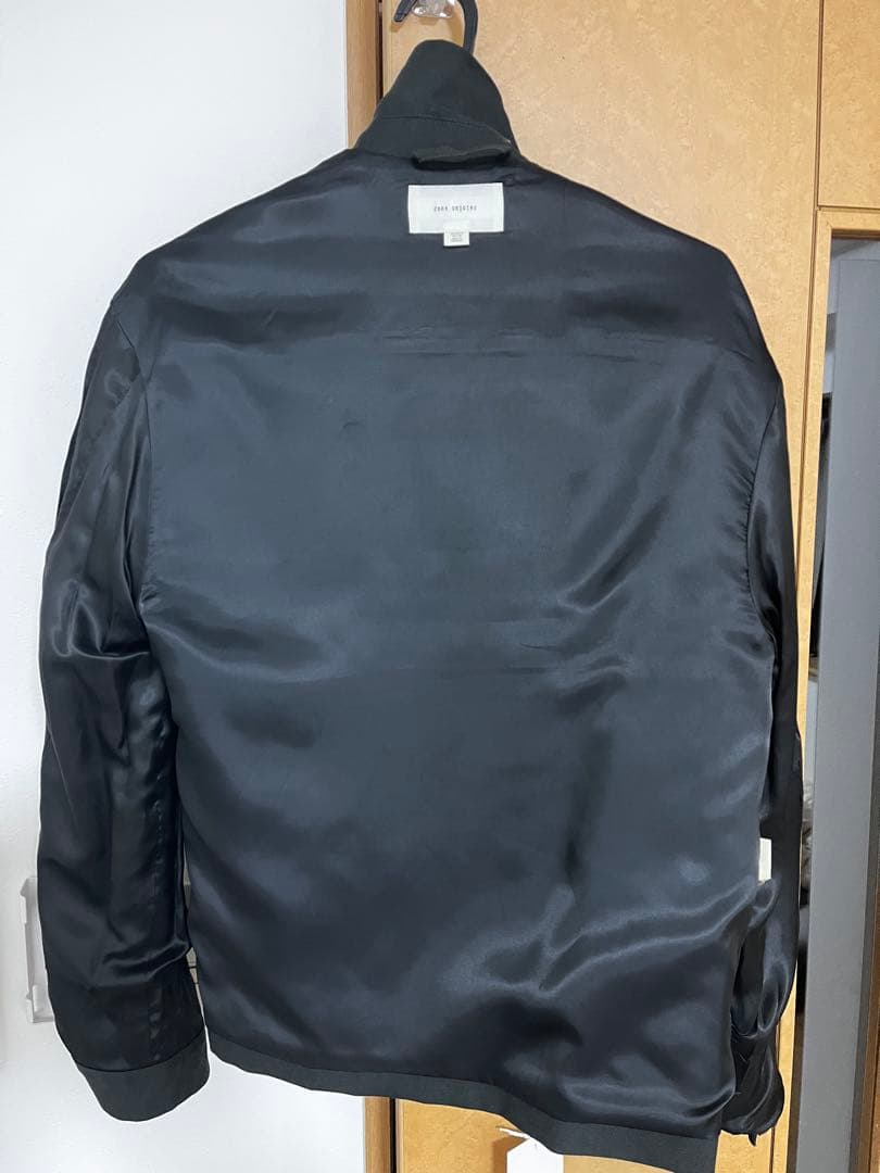 新品未使用 ZARA ORIGINZ ウールシャツジャケット S ダークグレー