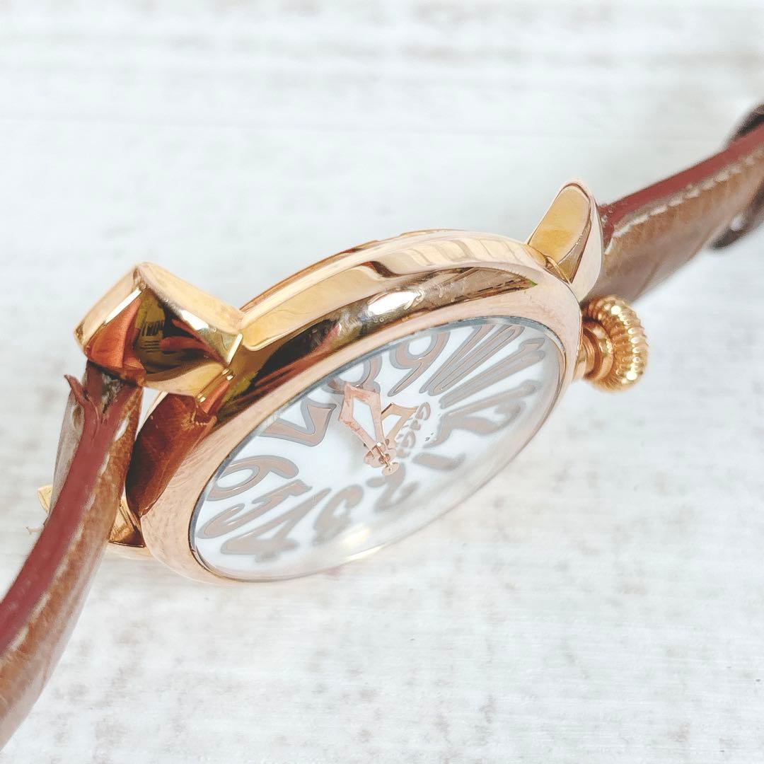 【美品】 ガガミラノ メンズ 腕時計 クォーツ マヌアーレ マニュアーレ 稼働