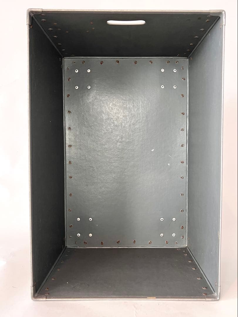 希少! 廃番グレー（超特大）無印良品 硬質パルプボックス 店舗用備品/ネーム付き