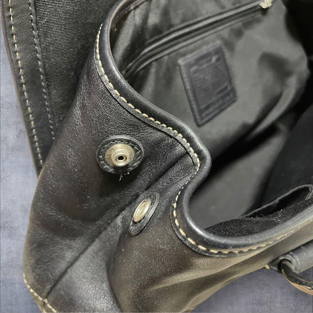 COACH SOHO ソーホー ペブルドレザー サッチェル バッグ 肩掛け 黒