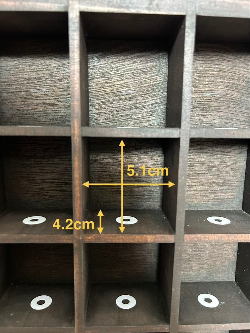 木製コレクションボックス ガラス戸付き 42区画 2セット