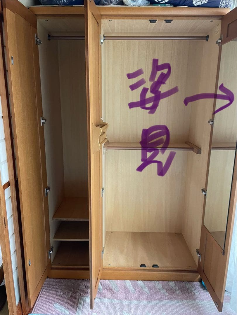 洋服ダンス　横幅1200×高さ1940×奥行580