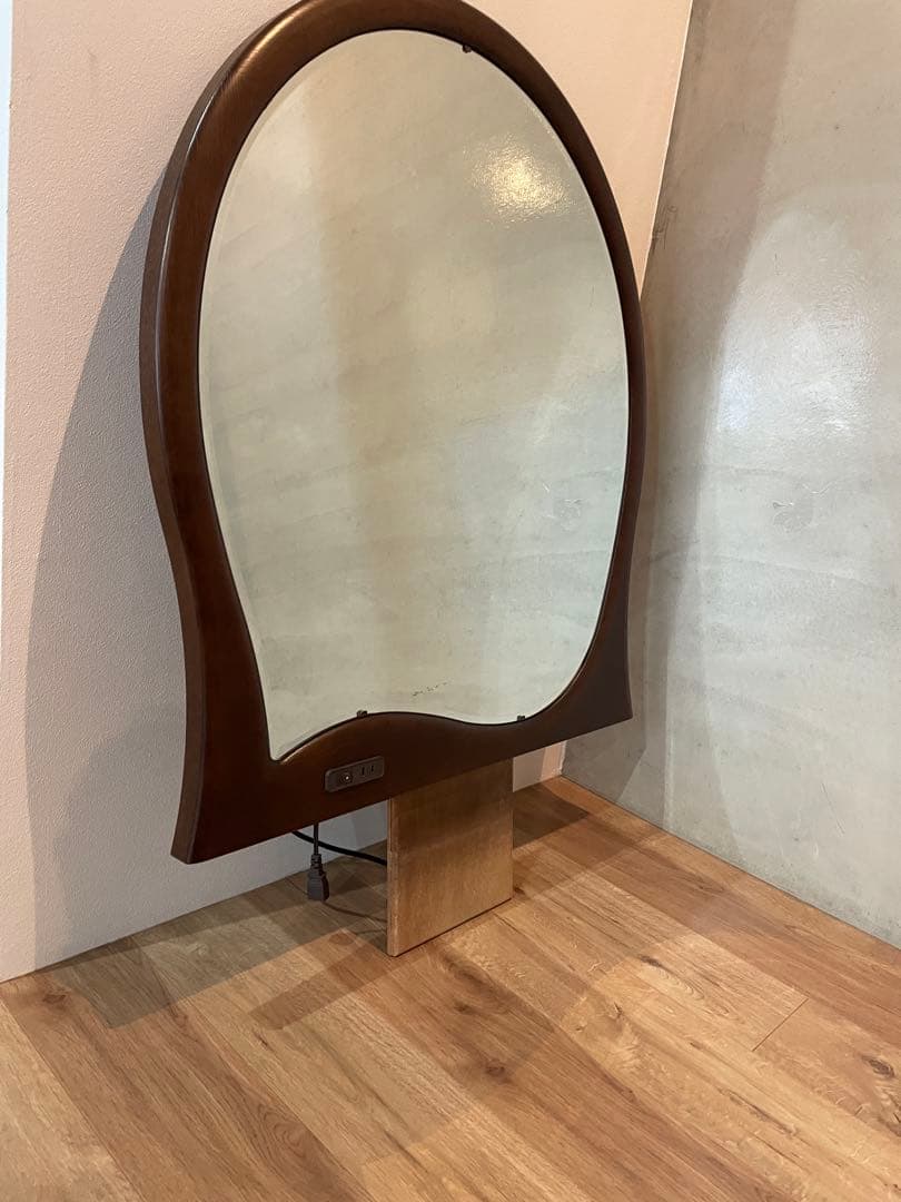 木製ドレッサー オーバルミラー　椅子別売り