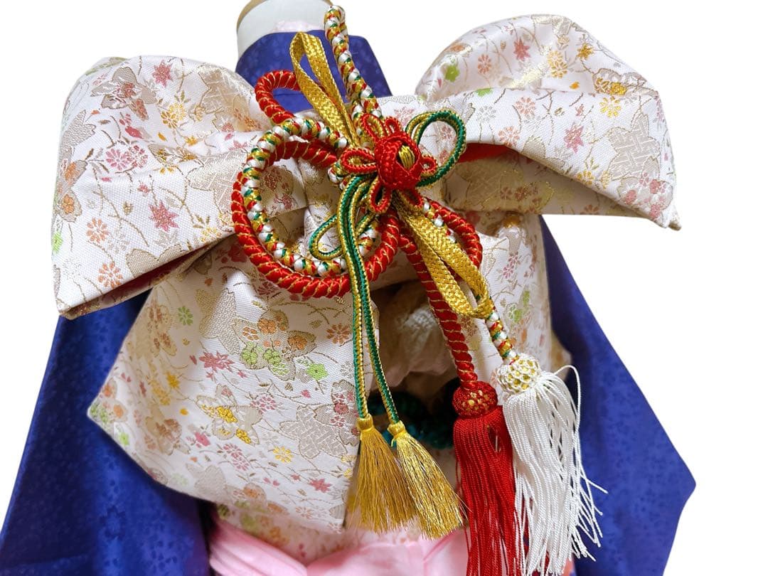 豪華逸品友禅染♡七五三　7歳　女の子　フルセット　一式　紫系　パール付帯締め