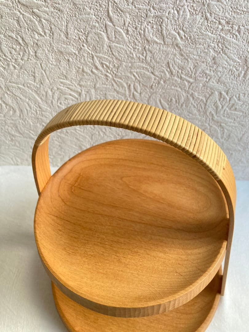 アフタヌーンティ―スタンド、YAMAシリ―ズ、渡邉浩幸、木工、美品