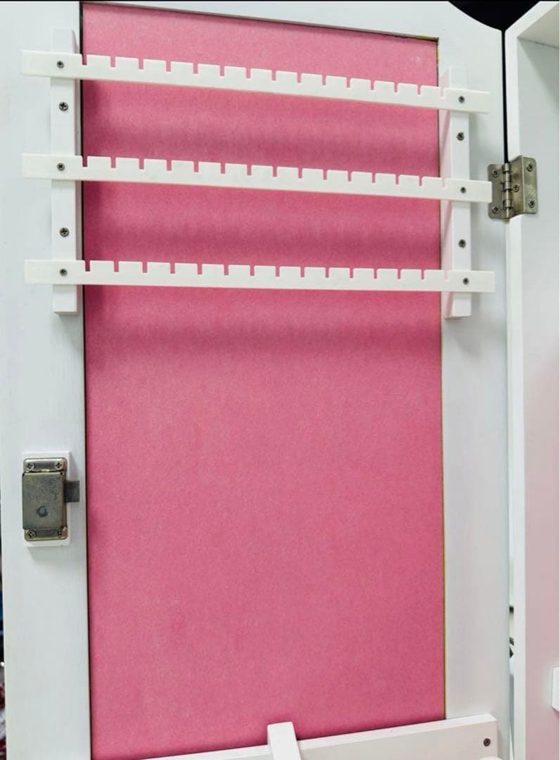 かわいい！フロアミラー 【姿見】 ピンク色♡