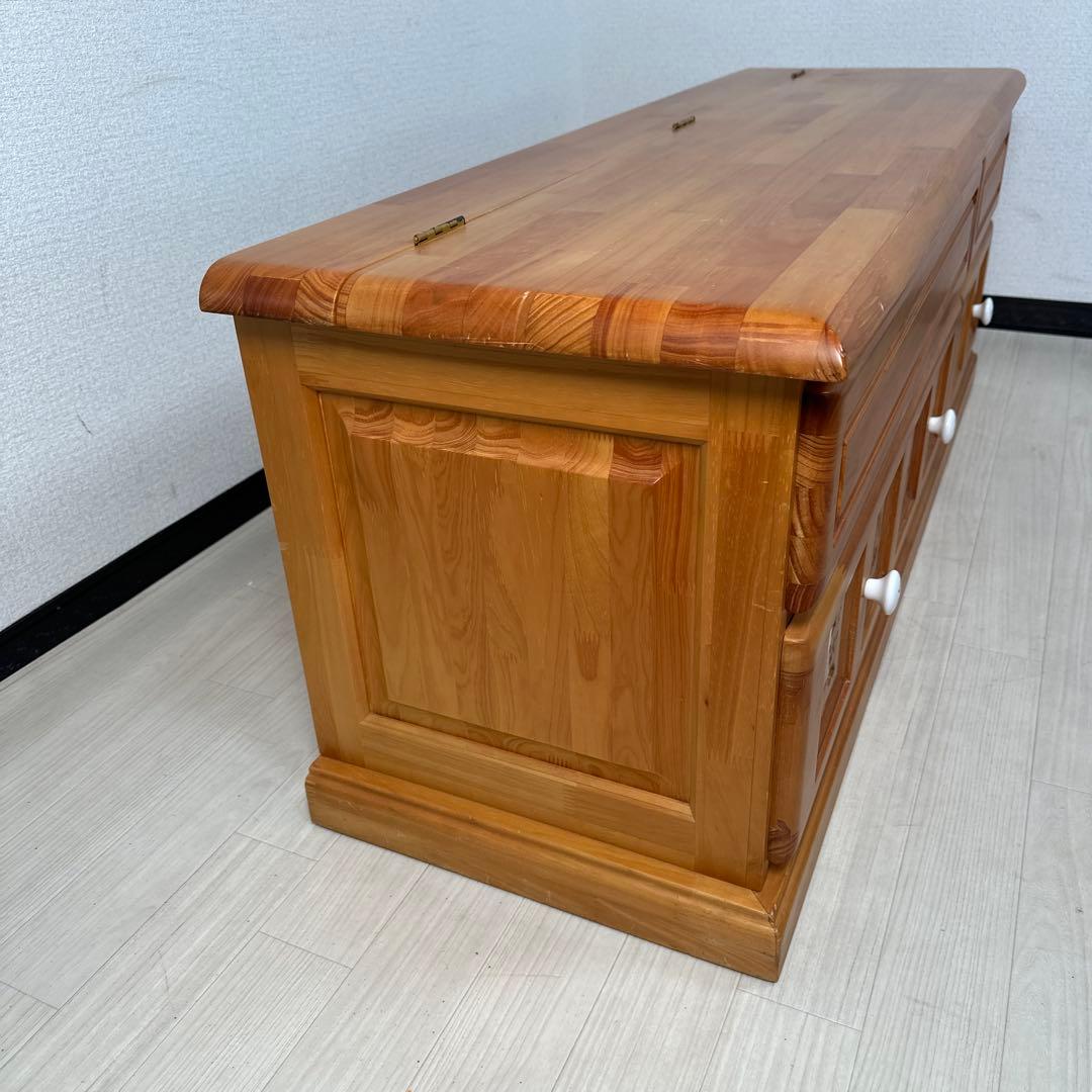 スペイン バレンシア タイル ベンチ チェスト ローボード 収納家具 is2※