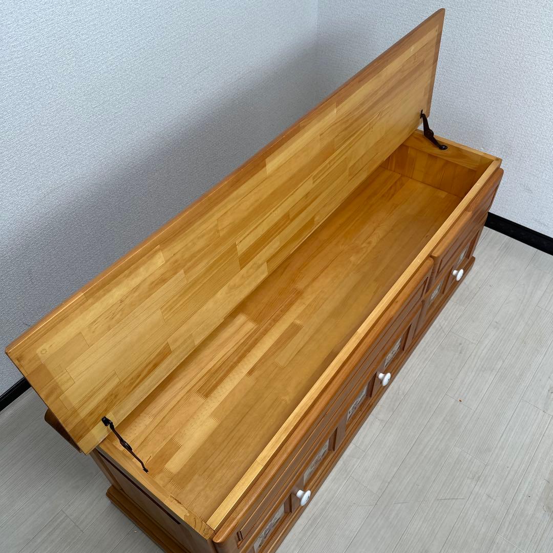 スペイン バレンシア タイル ベンチ チェスト ローボード 収納家具 is2※