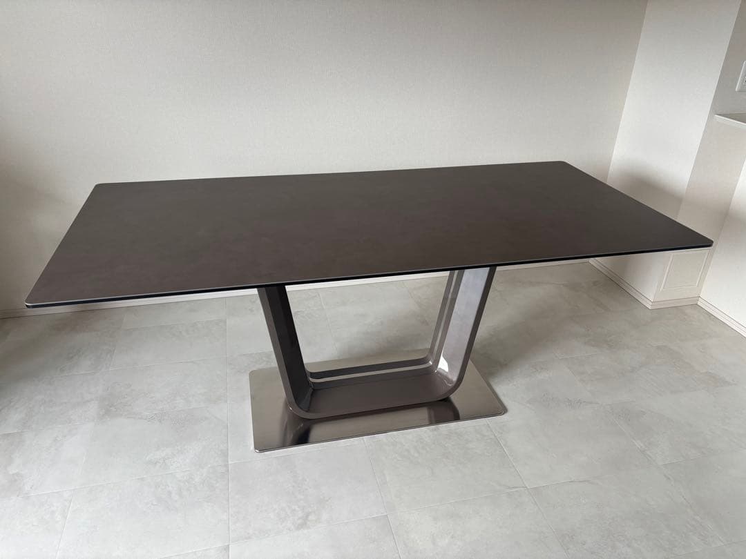 セラミックテーブル　180cm グレー　ダイニングテーブル