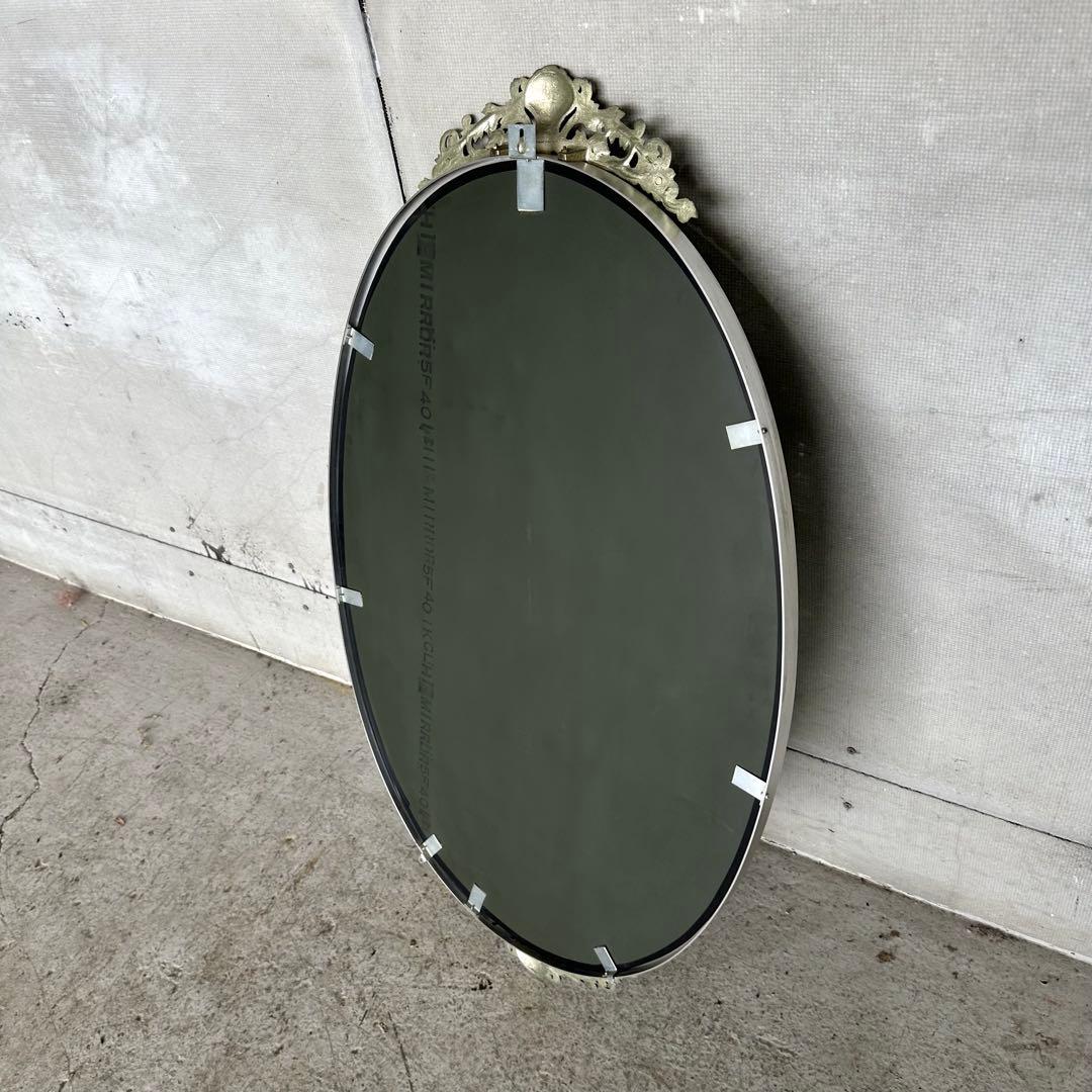 ✦豪華装飾✦ 楕円ヴィンテージ大型ミラー 貴族風 ロココ調デザイン　バロック調