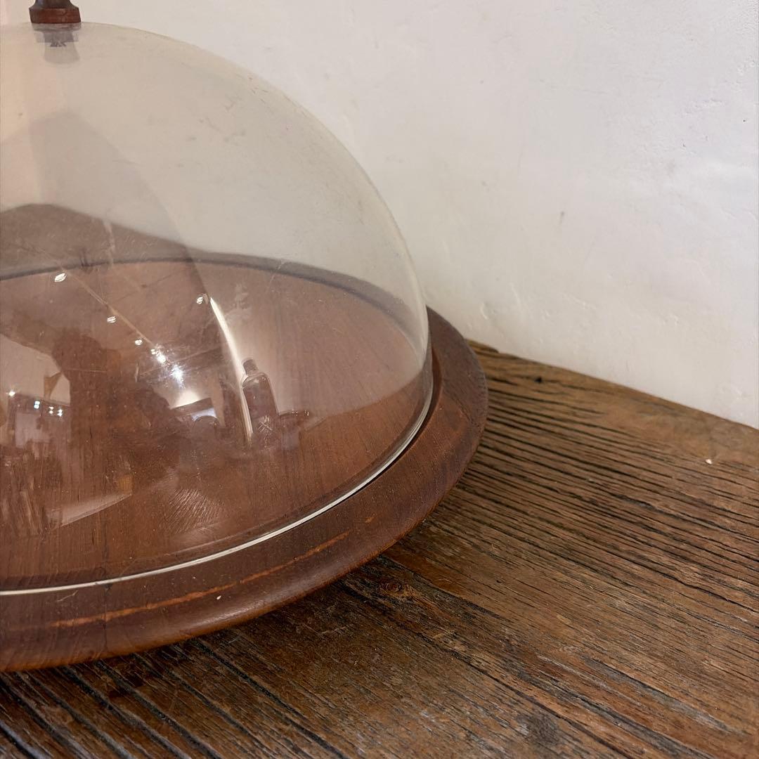 denmark vintage digsmed ケーキドーム　回転式　チーク材