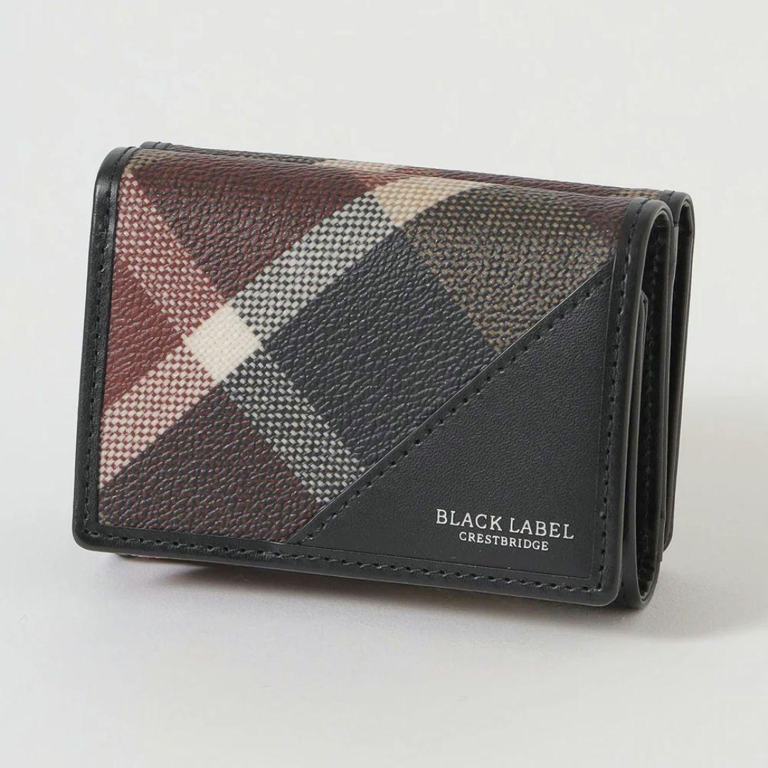 【新品】ブラックレーベルクレストブリッジ　　三つ折り財布　ウォレット　赤　423