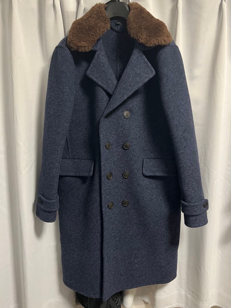 超希少 BURBERRY バーバリー 最高級ライン 襟ムートン コート Y2K