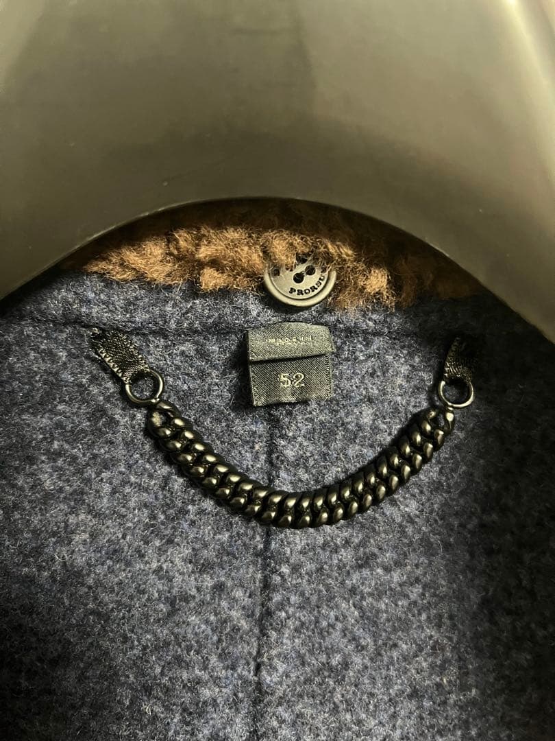 超希少 BURBERRY バーバリー 最高級ライン 襟ムートン コート Y2K