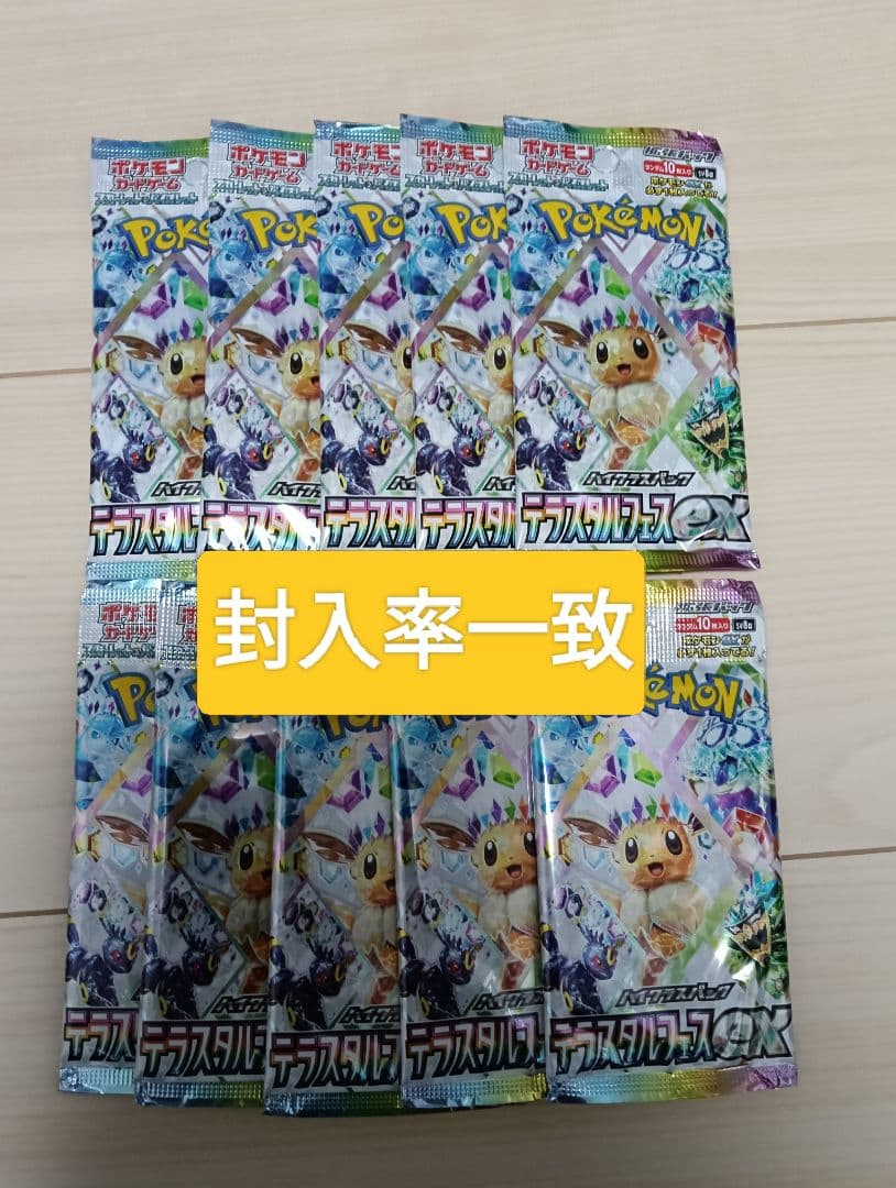 テラスタルフェスex 封入率一致 10パック