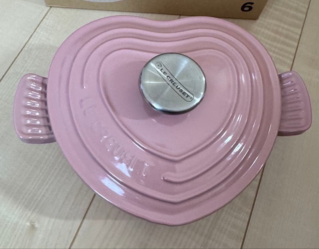 ルクルーゼ　COCOTTE COEUR ココットダムール　シフォンピンク
