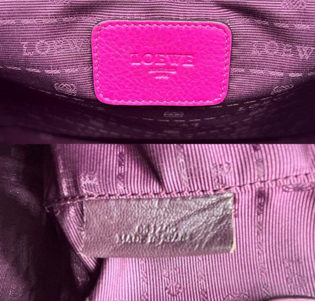 【美品 A4可】ロエベ ヘリテージ トートバッグ レザー ピンク 大容量