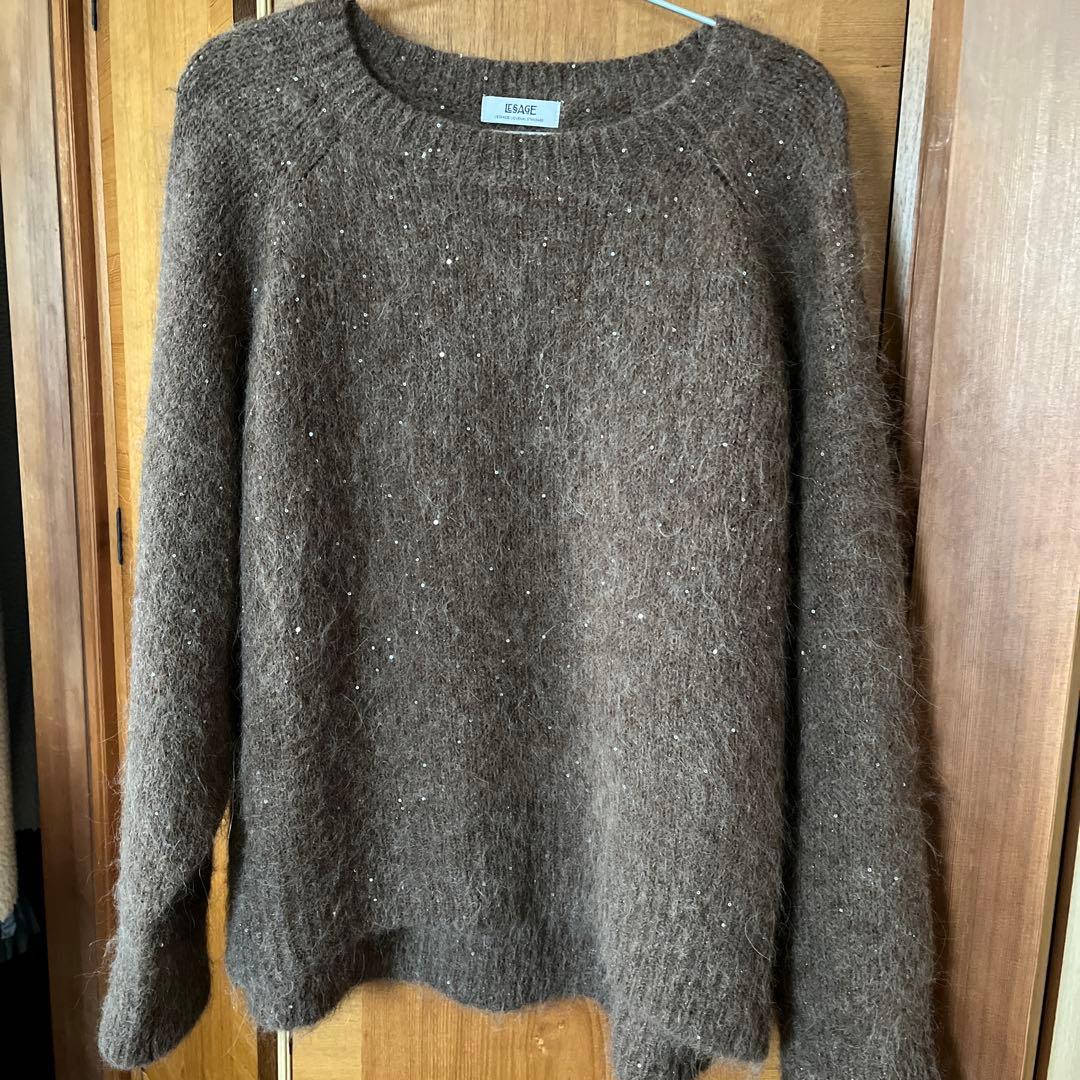 journal standard lessageアルパカMIXスパンコールニット