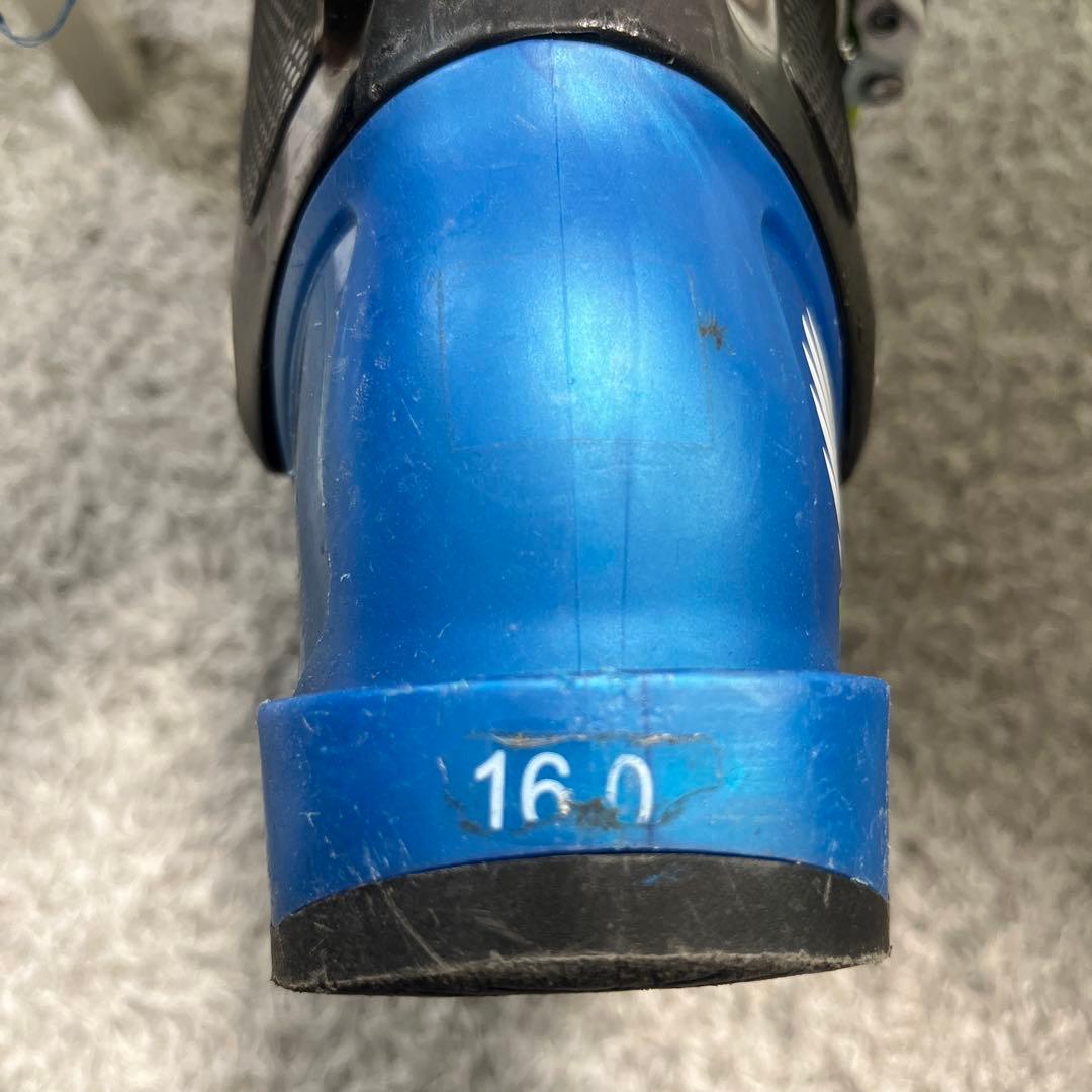 hedgehog　スキー 86cm 青/白 ポール付き　ブーツ16.0cm