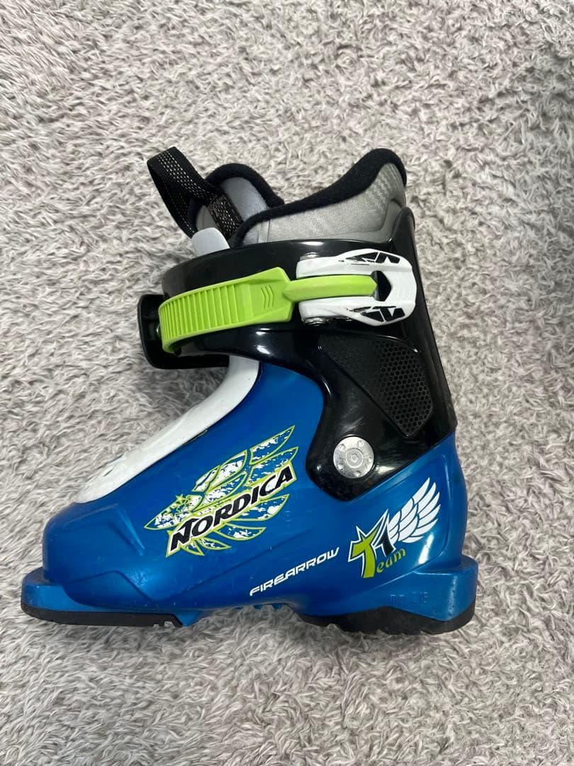 hedgehog　スキー 86cm 青/白 ポール付き　ブーツ16.0cm