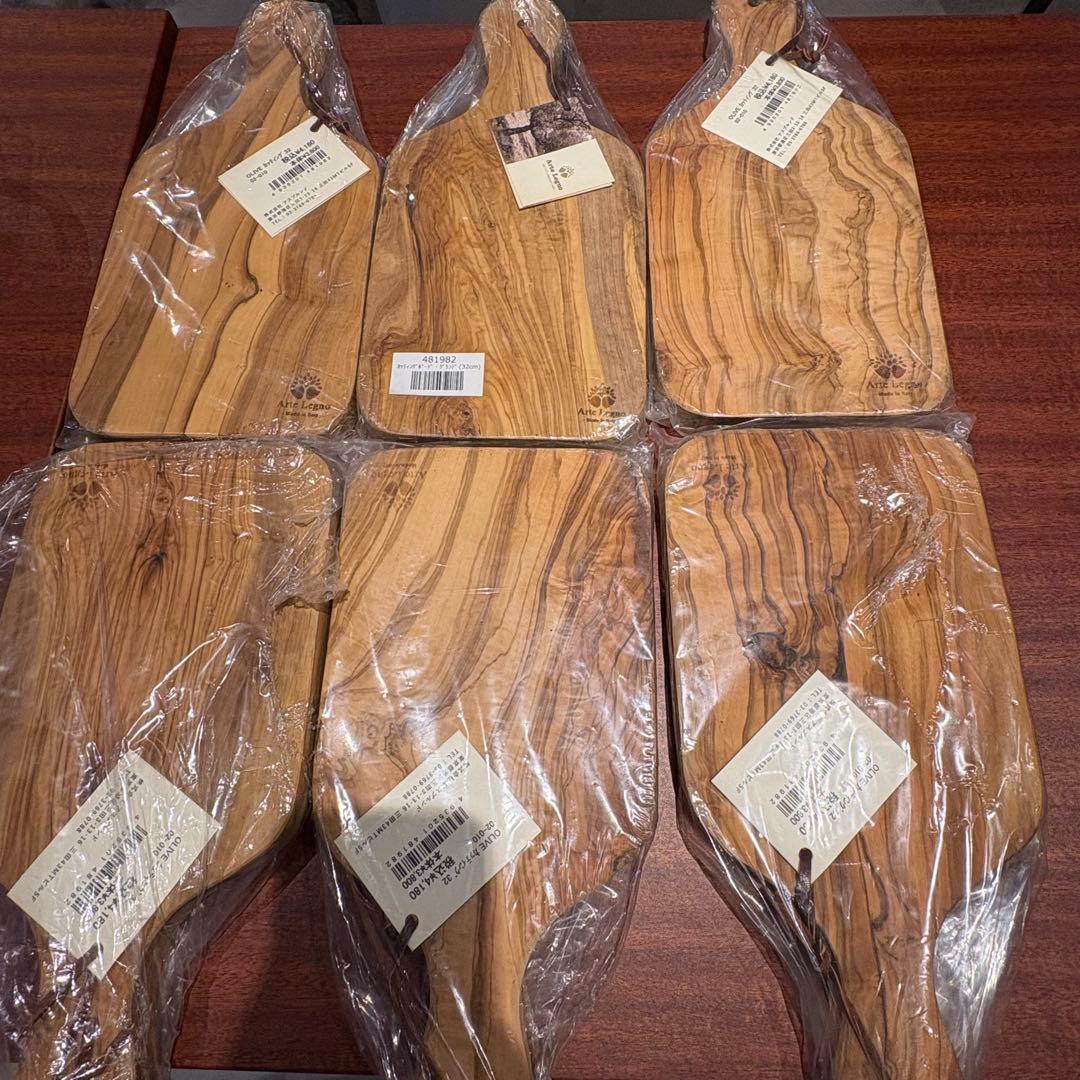 Arte Legno オリーブウッド カッティングボード 6枚セット