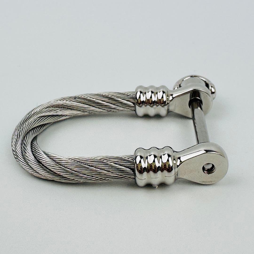 美品　フィリップシャリーオール　キーリング　キーホルダー　ワイヤー　ロゴ