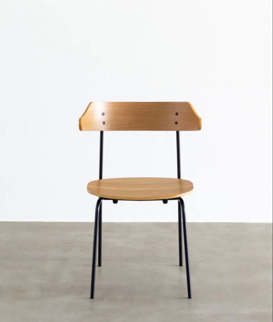 KANADEMONO ✨カナデモノ✨曲線プライウッドチェア美品/木材/アイアン①