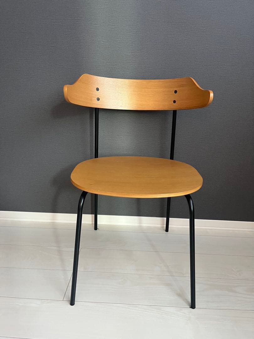 KANADEMONO ✨カナデモノ✨曲線プライウッドチェア美品/木材/アイアン①