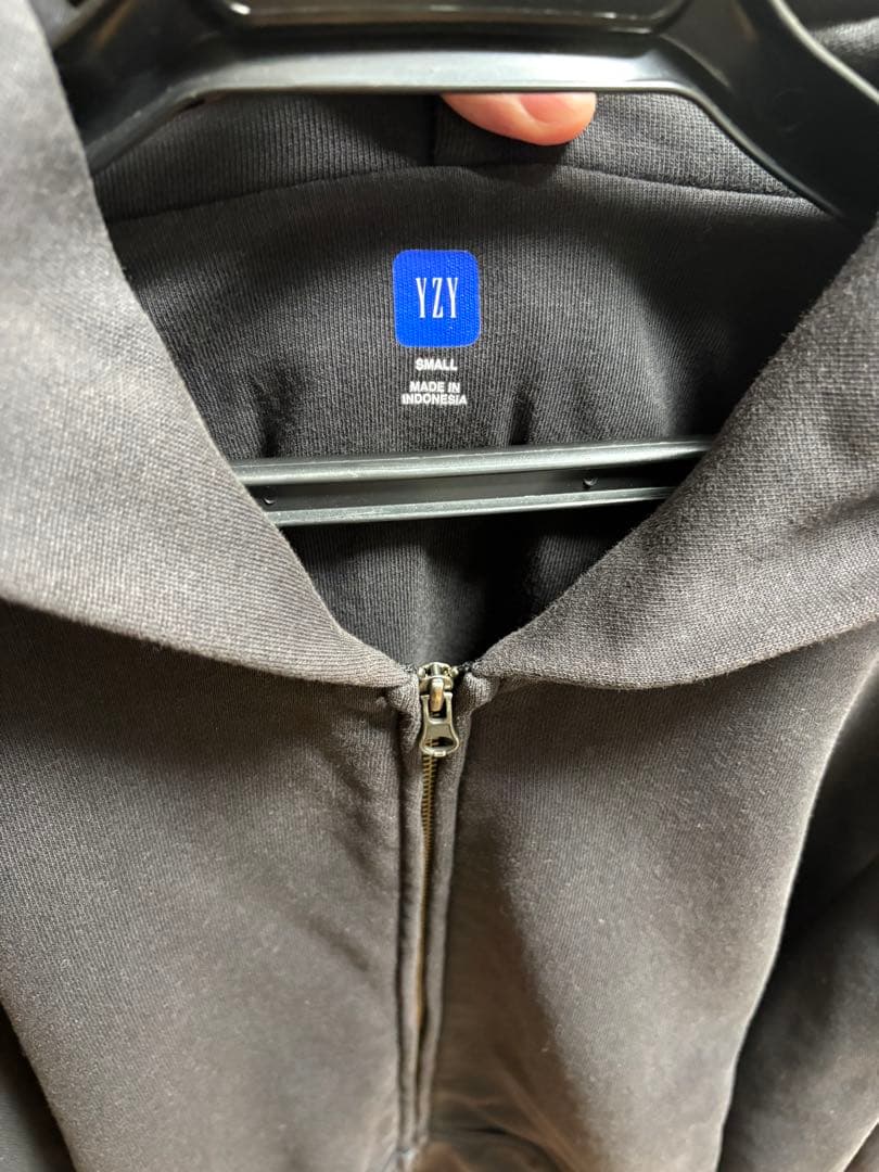 yeezy gap ブラック　ダブルフェイス　ジップフーディ　ジップパーカー　S