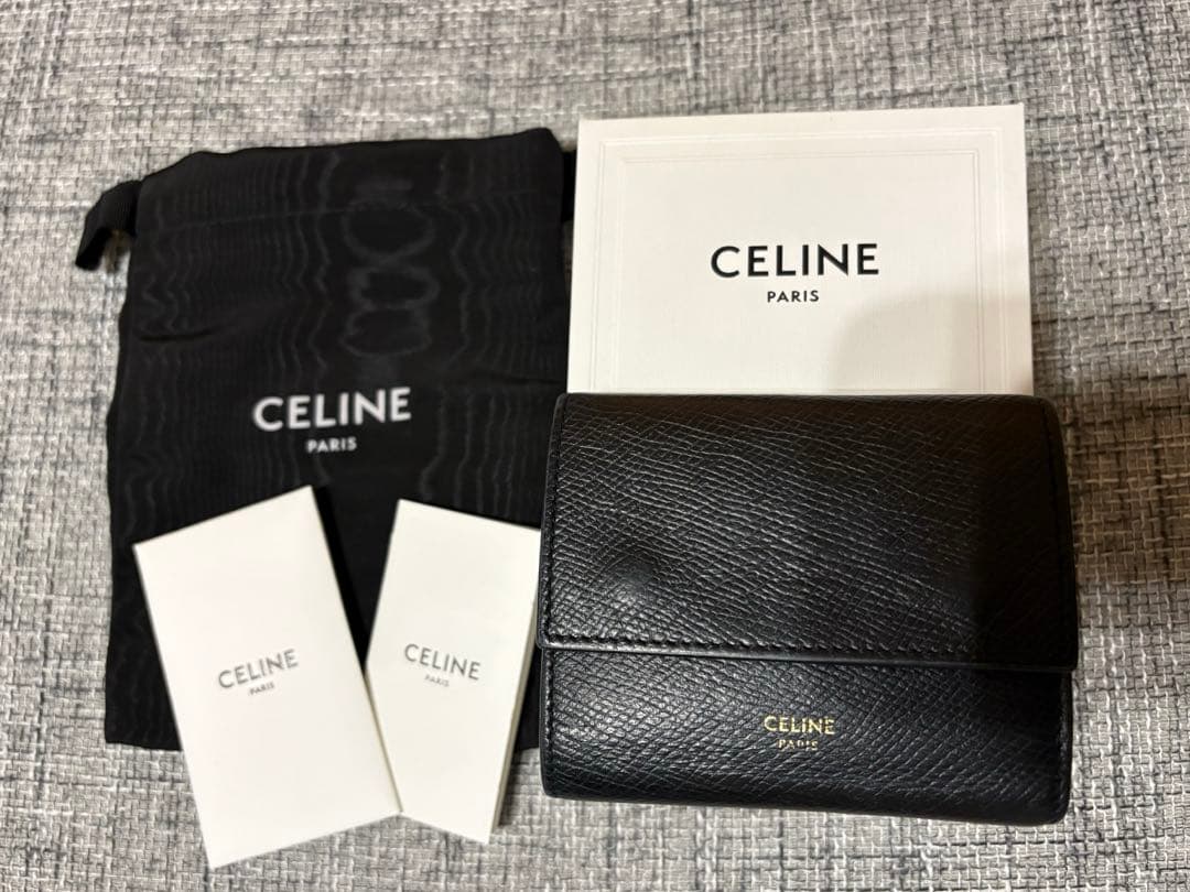 【himawari】セリーヌ　スモールウォレット　ブラック