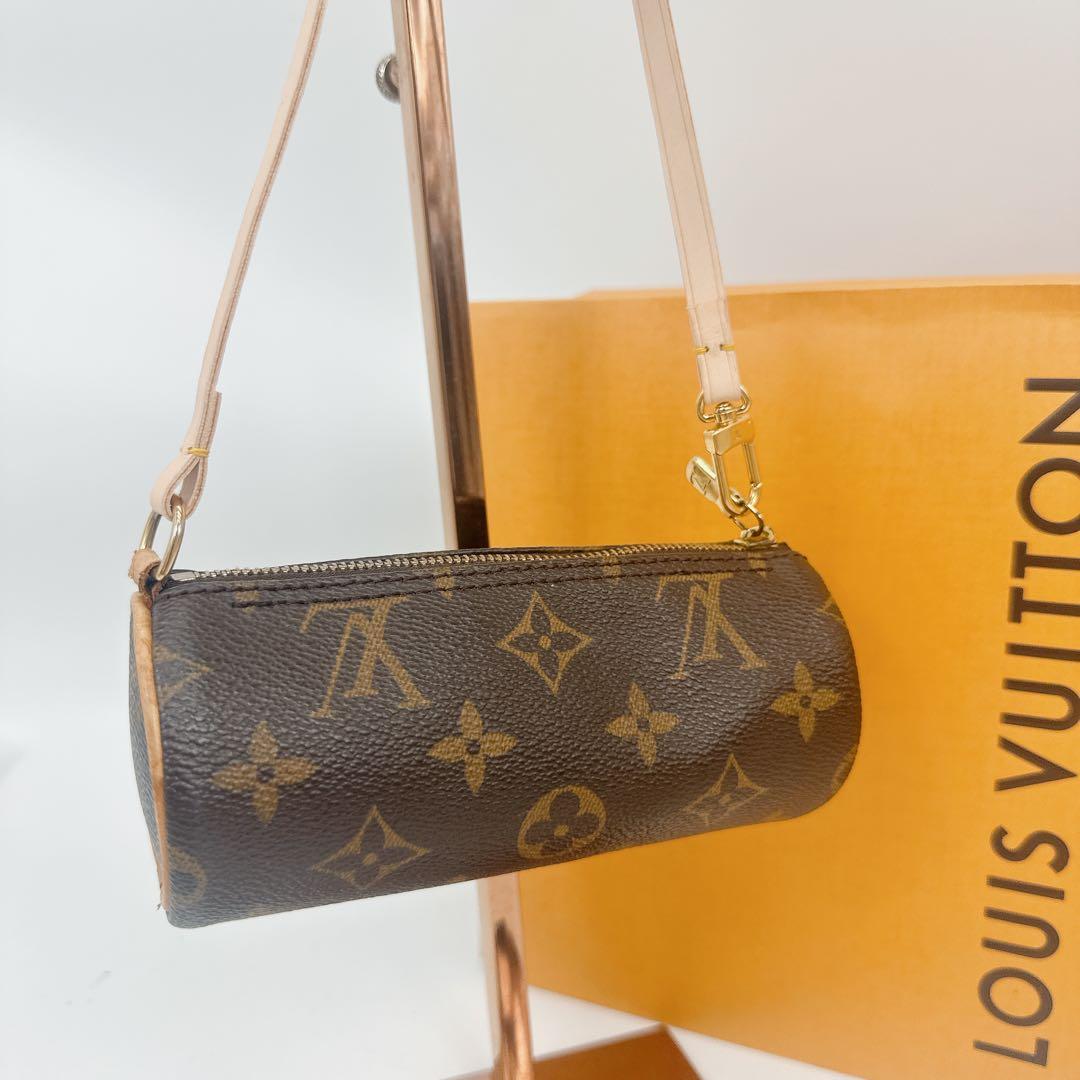 美品　ルイヴィトン　モノグラム　新型　パピヨンポーチ　ストラップ補修品