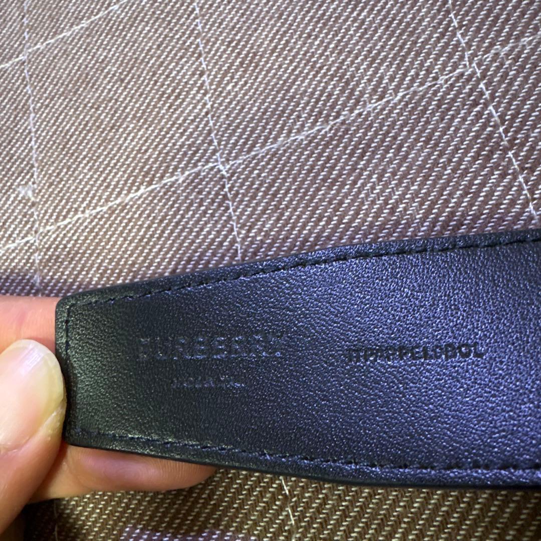 BURBERRY チェック柄 ベルト Bロゴ リバーシブル