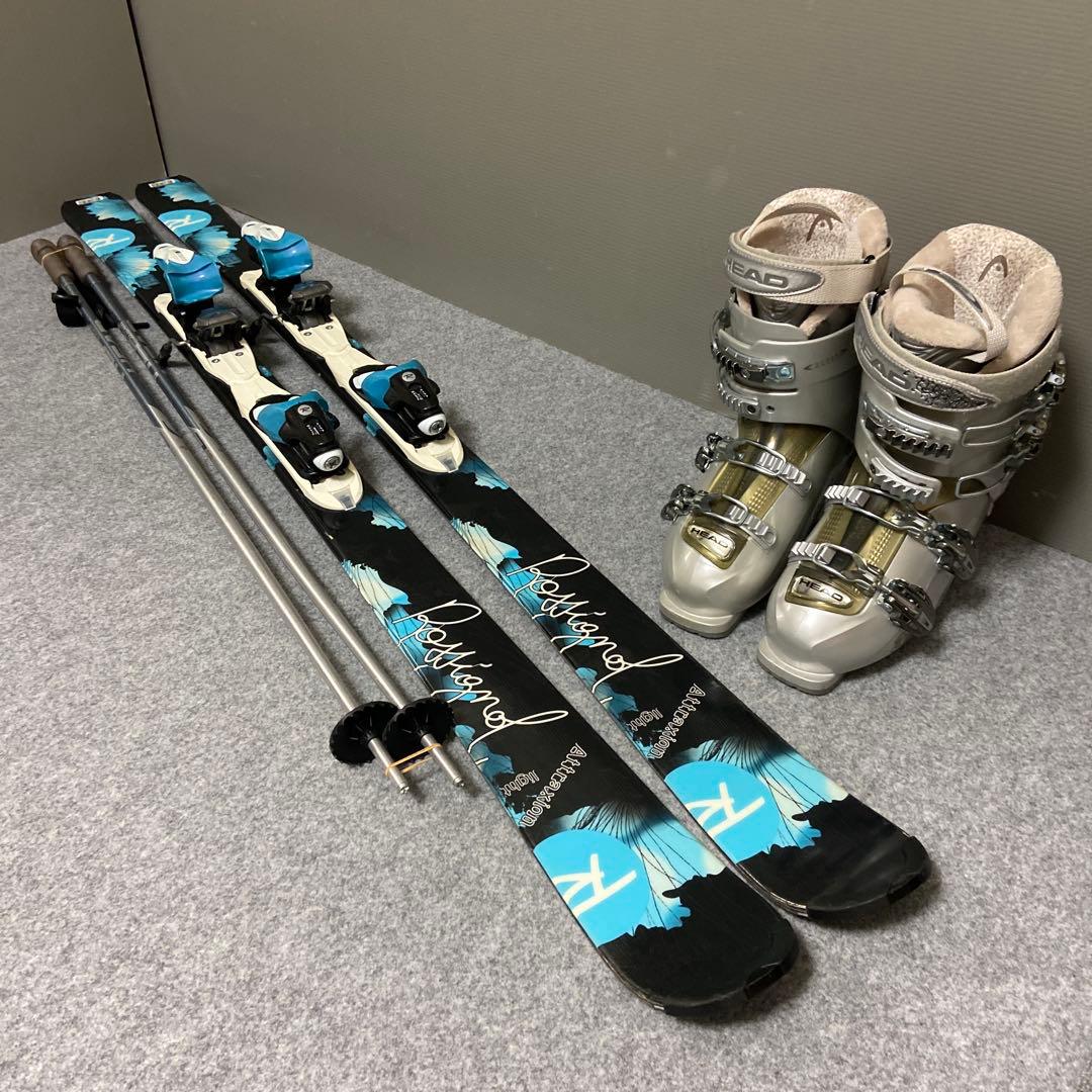 ★メンテナンス済　大人スキーセット 板154cmブーツ 25~ 25.5cm