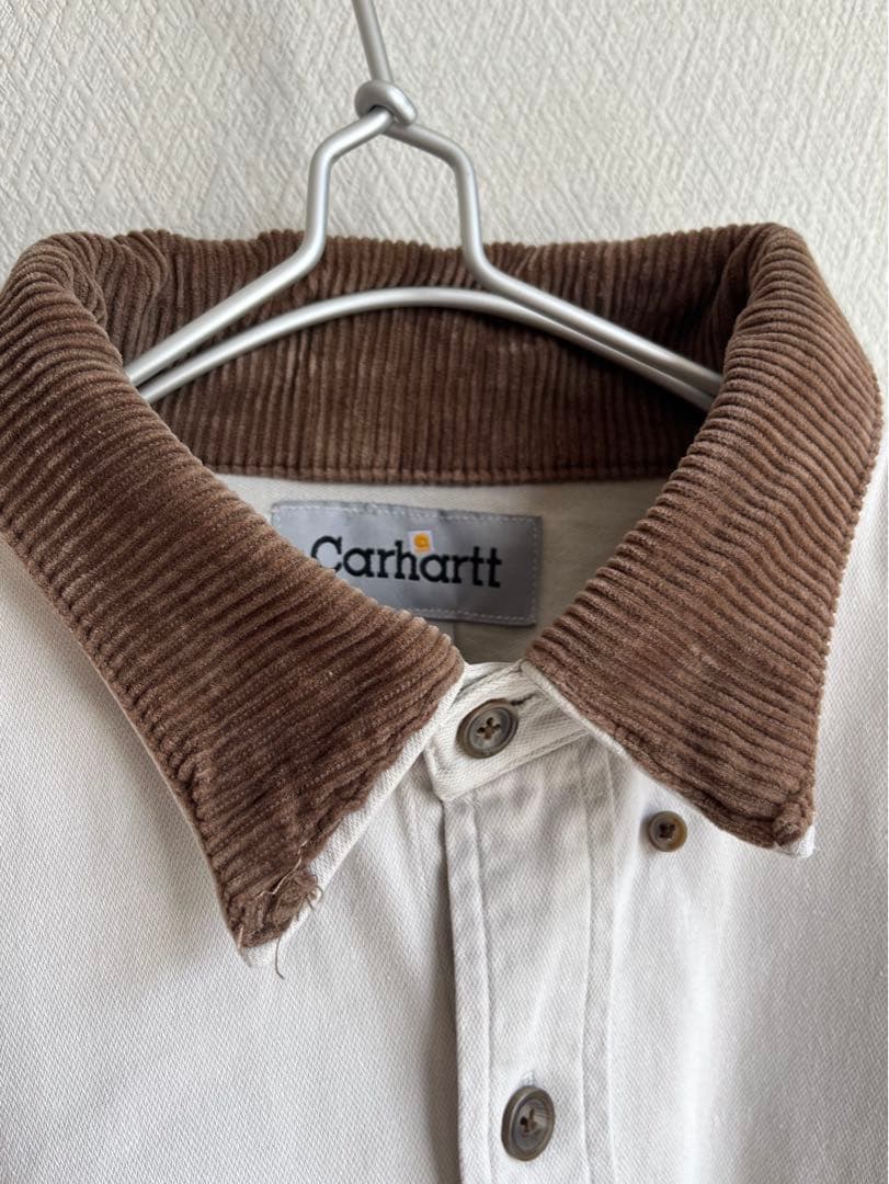 Carhartt ワークシャツ 襟 コーデュロイ シャツ カバーオール 古着