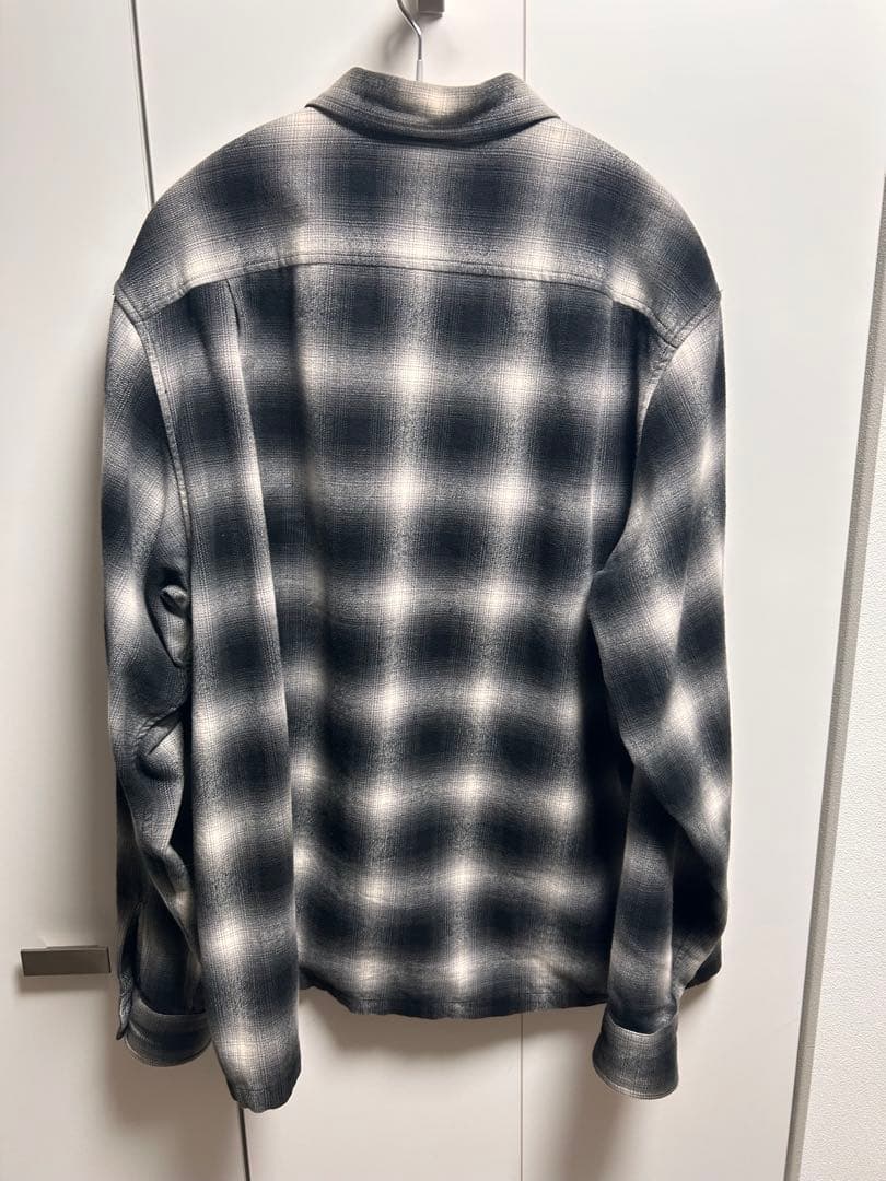 トップス Shadow Plaid Flannel Zip Up Shirt