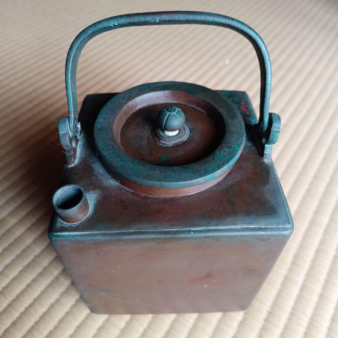 純銅　しかくいやかん　キューブケトル