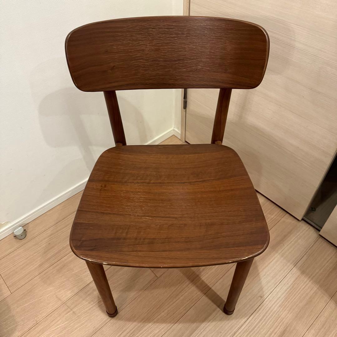 無印良品　ラウンドチェア　ダイニングチェア　ウォールナット