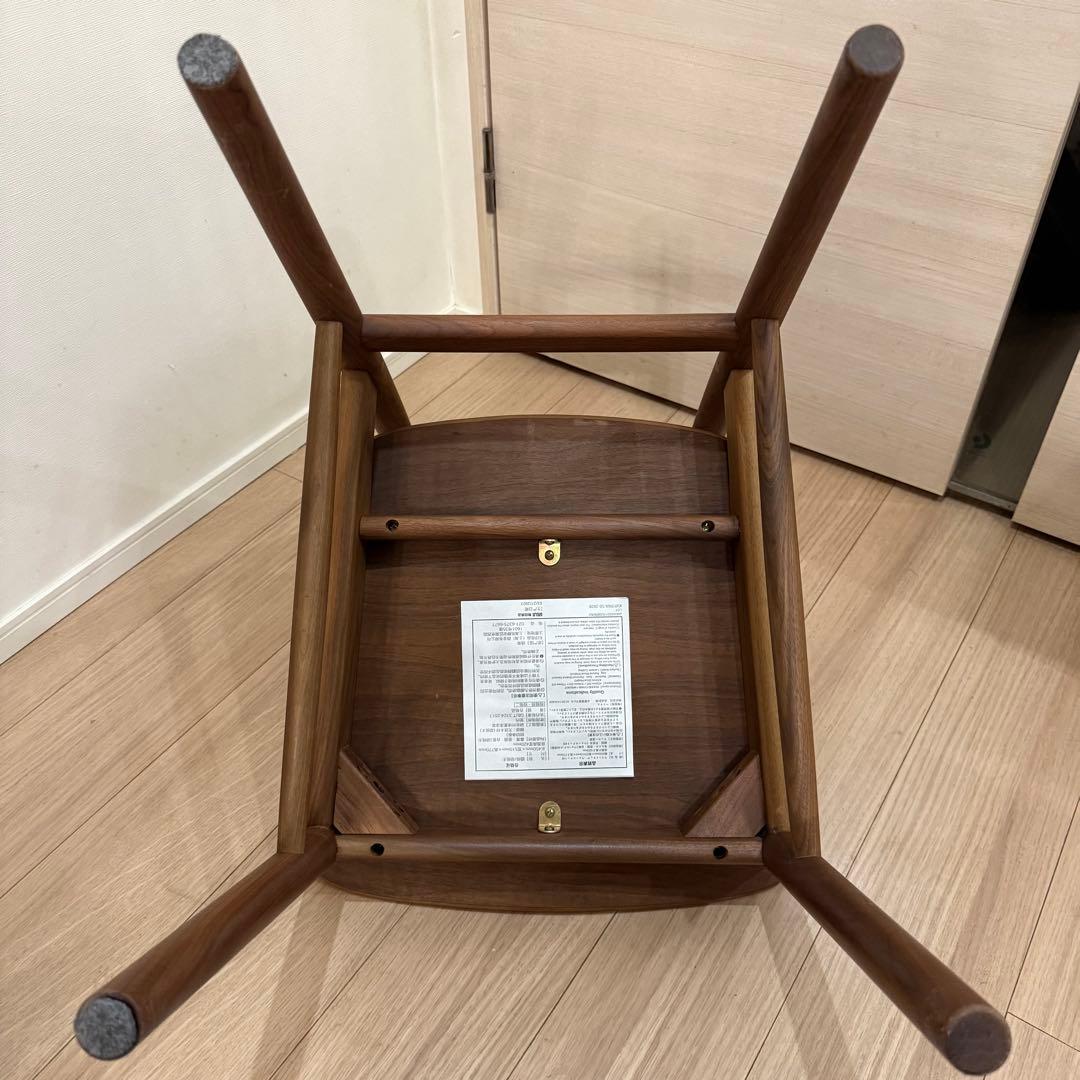 無印良品　ラウンドチェア　ダイニングチェア　ウォールナット