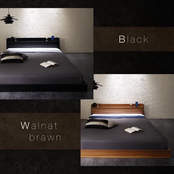 コンセント付きフロアベッド Geluk セミダブル